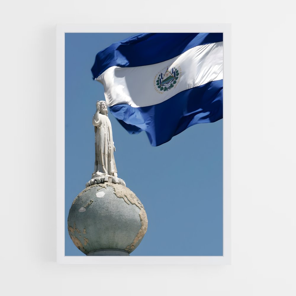 ap-el salvador flag-2 cadre Blanc