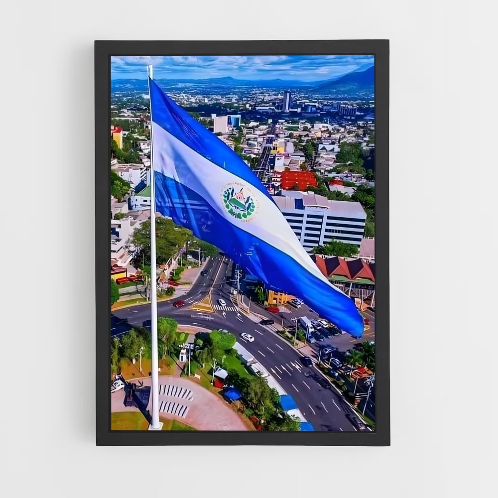 ap-el salvador flag-5 cadre Noir