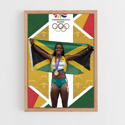 ap-elaine thompson-herah-3 cadre Bois clair