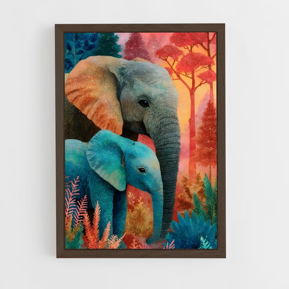 ap-elephant-13 cadre Bois foncé