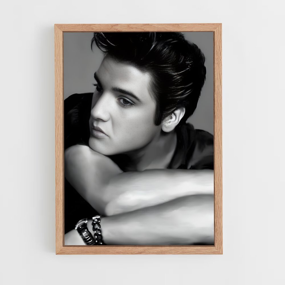 ap-elvis presley-1 cadre Bois clair