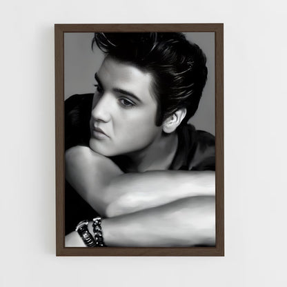 ap-elvis presley-1 cadre Bois foncé