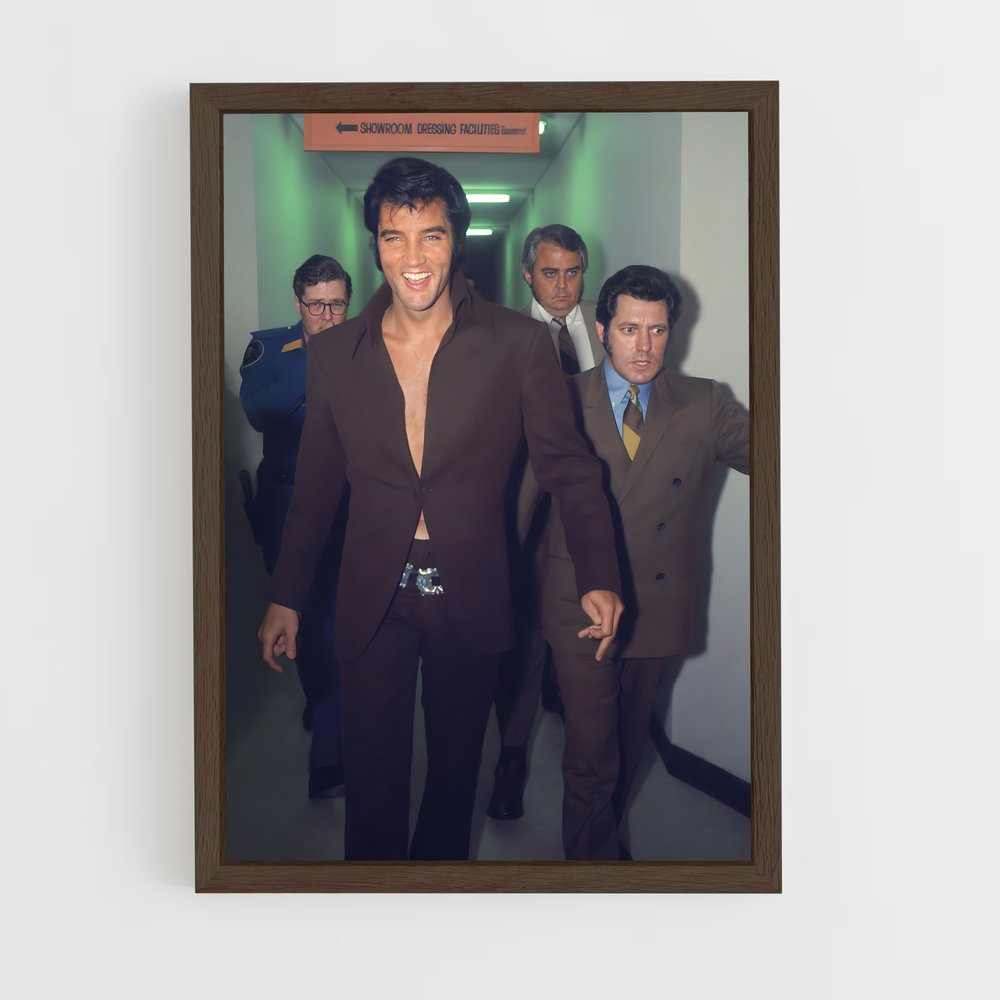 ap-elvis presley-2 cadre Bois foncé