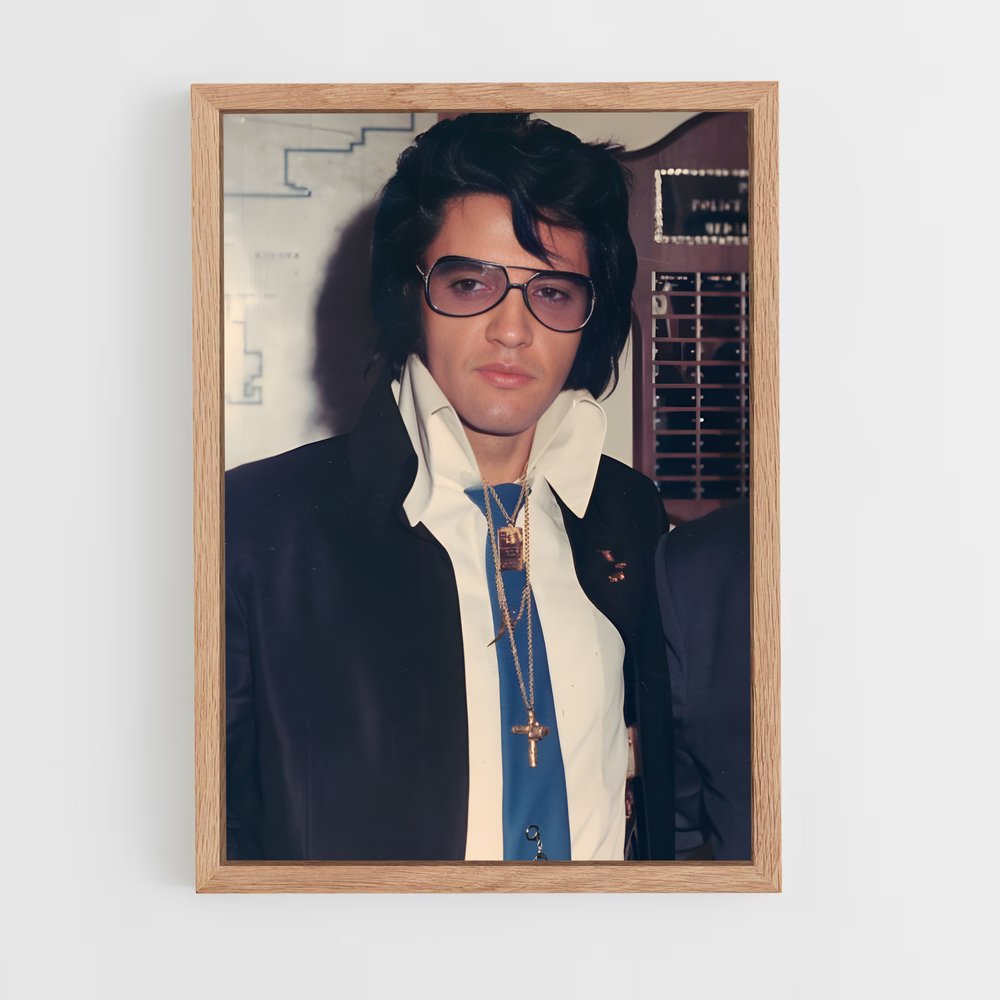 ap-elvis presley-7 cadre Bois clair