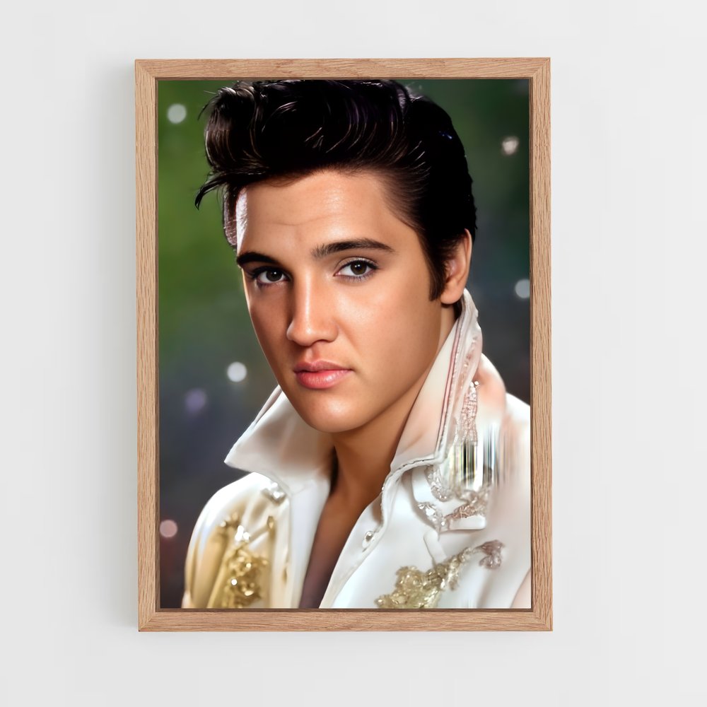 ap-elvis presley-8 cadre Bois clair