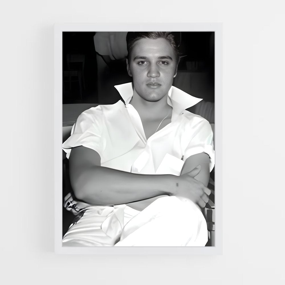 ap-elvis presley-9 cadre Blanc