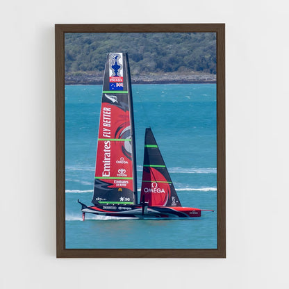 ap-emirates team new zealand-1 cadre Bois foncé
