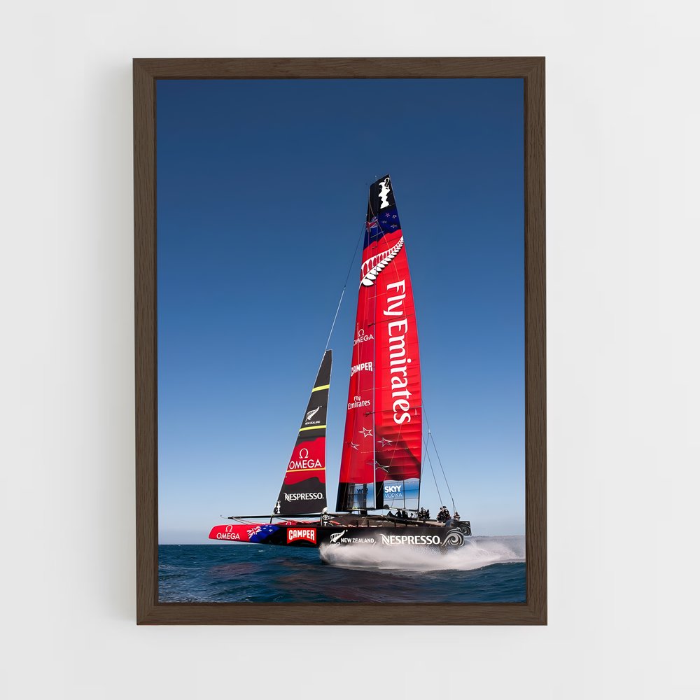ap-emirates team new zealand-2 cadre Bois foncé
