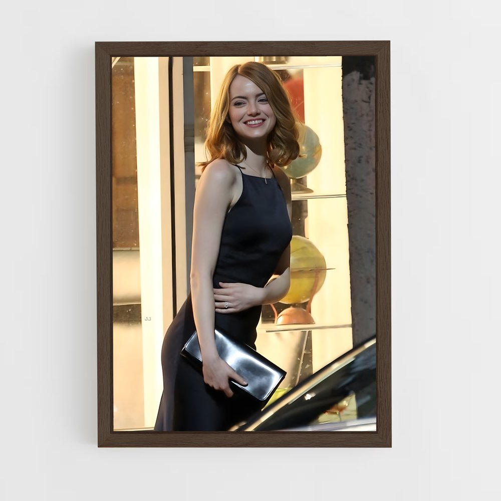 ap-emma stone-1 cadre Bois foncé