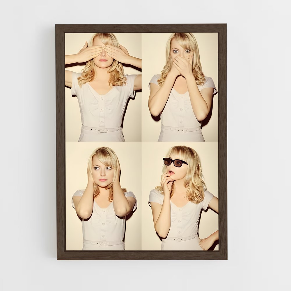 ap-emma stone-2 cadre Bois foncé