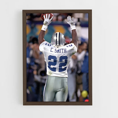 ap-emmitt smith-3 cadre Bois foncé