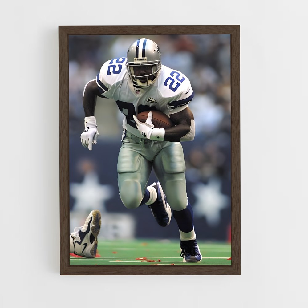 ap-emmitt smith-5 cadre Bois foncé