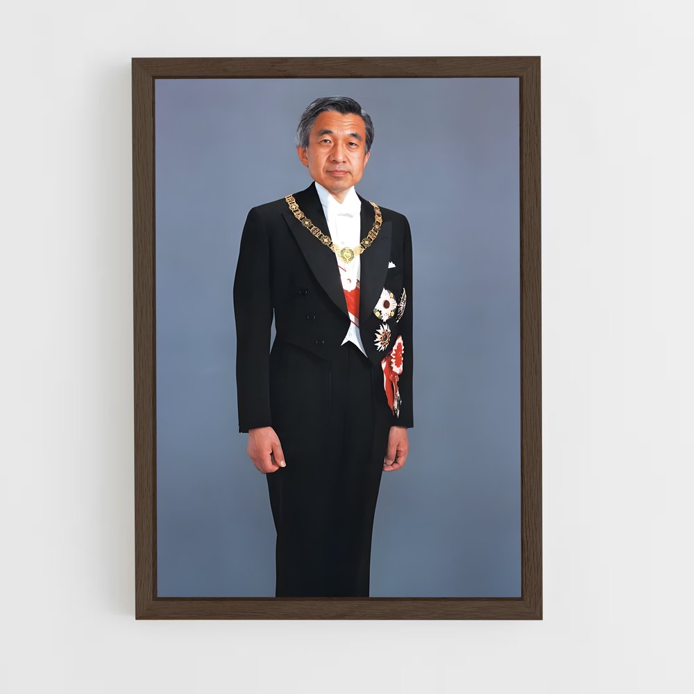 ap-emperor emeritus akihito-3 cadre Bois foncé
