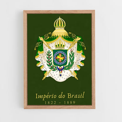 ap-empire of brazil flag-2 cadre Bois clair