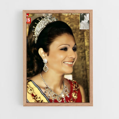ap-empress farah pahlavi-1 cadre Bois clair