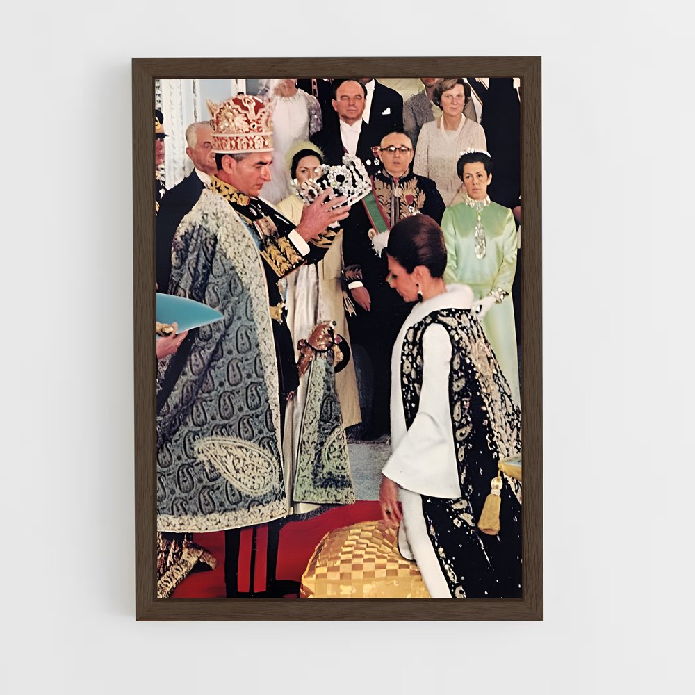 ap-empress farah pahlavi-4 cadre Bois foncé