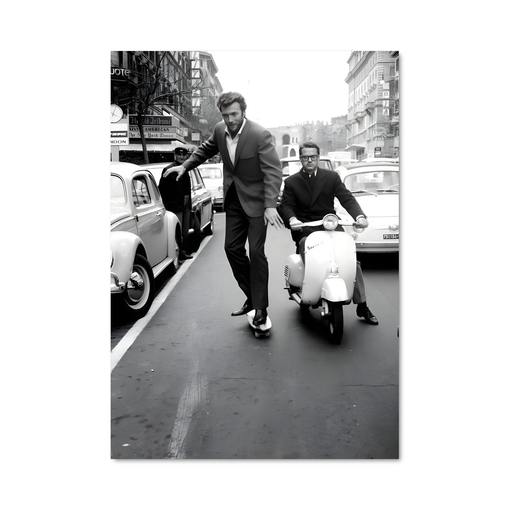 Poster Paris en Deux Roues