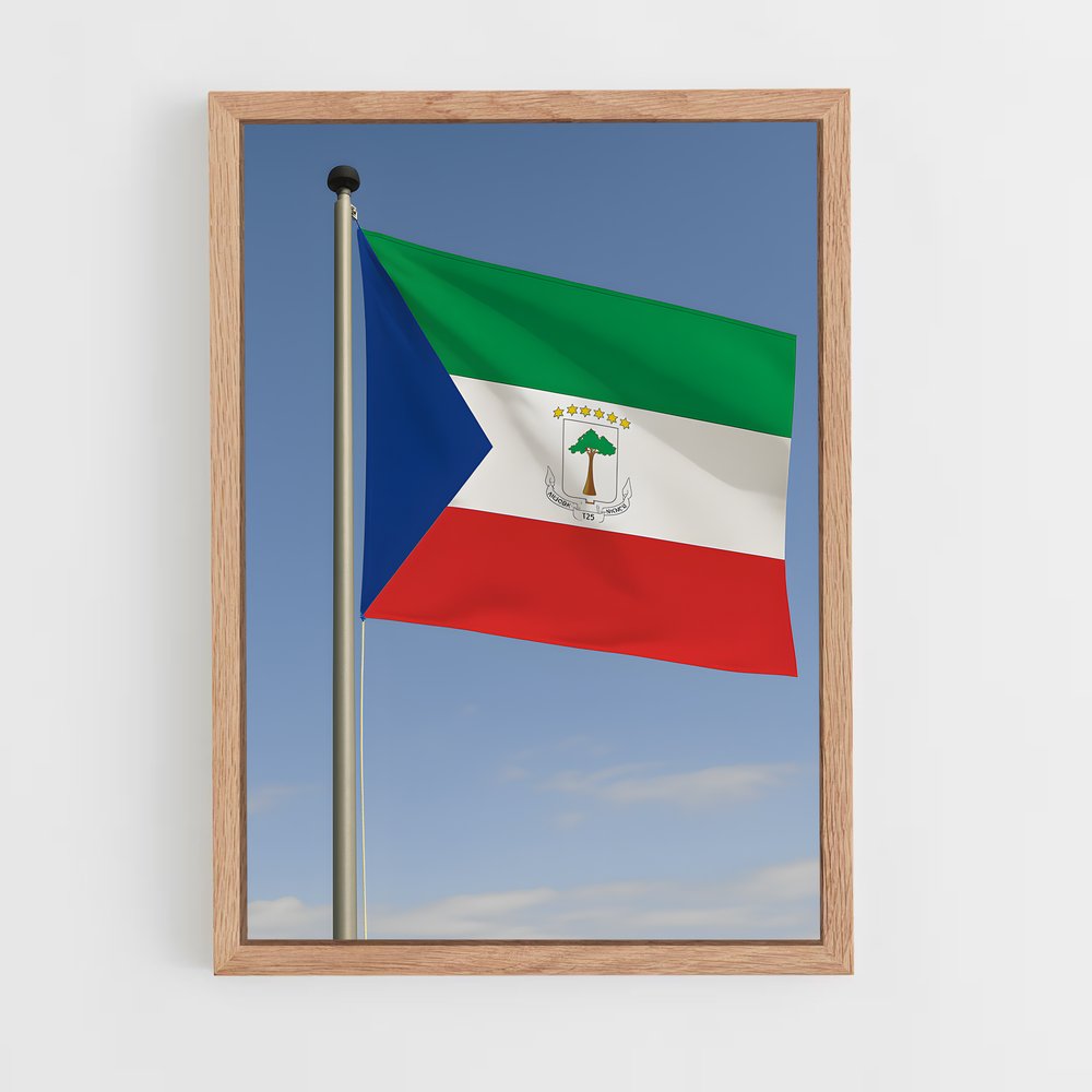 ap-equatorial guinea flag-1 cadre Bois clair