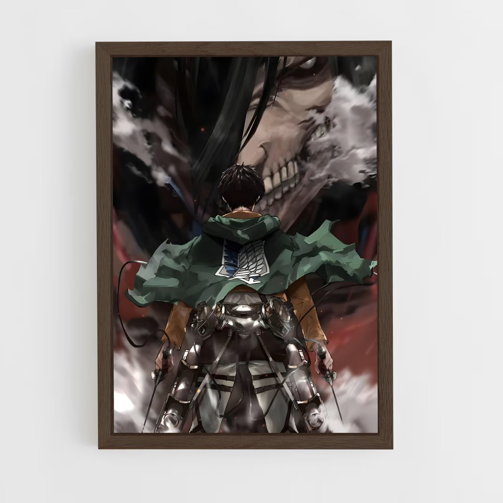 ap-eren yeager-13 cadre Bois foncé