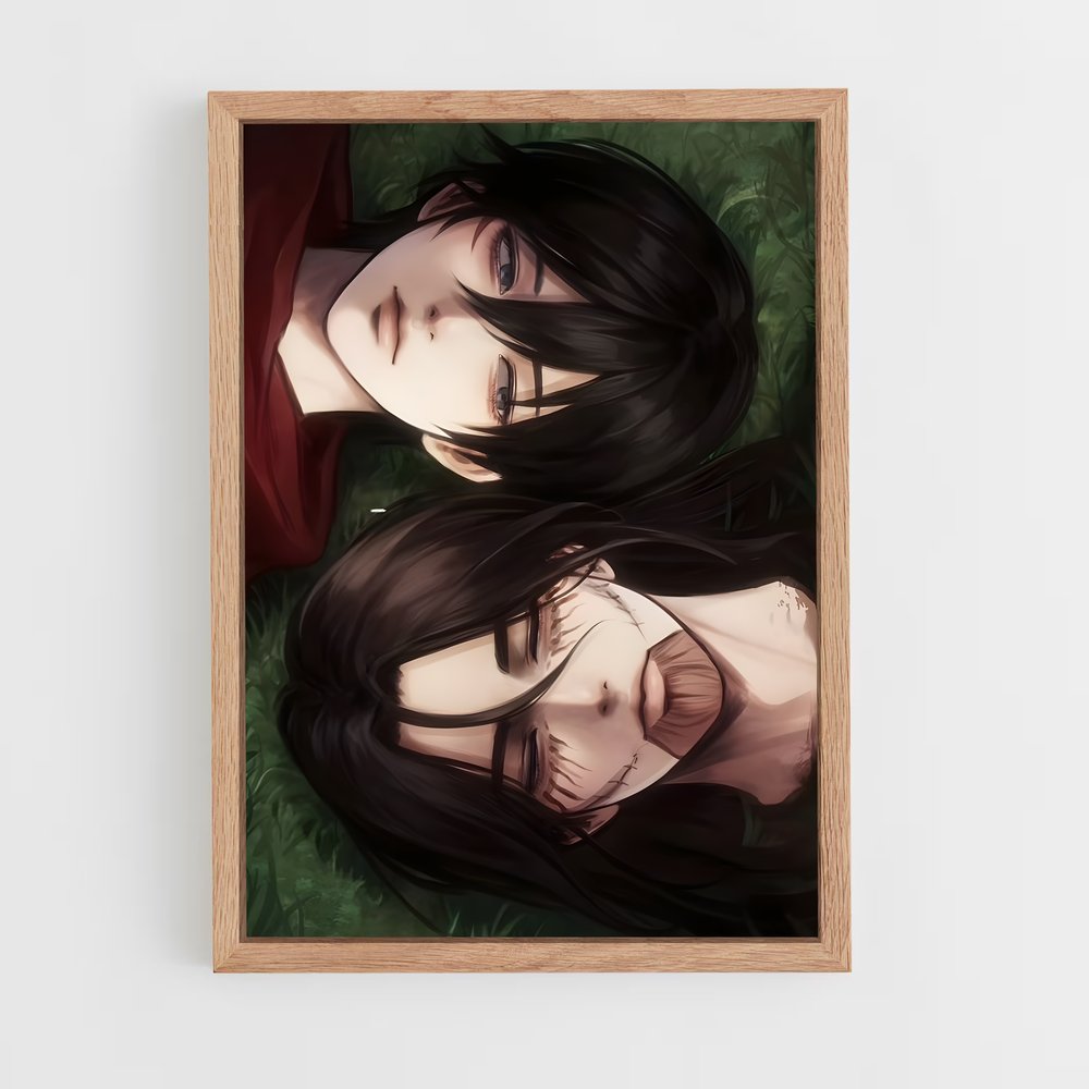 ap-eren yeager-16 cadre Bois clair