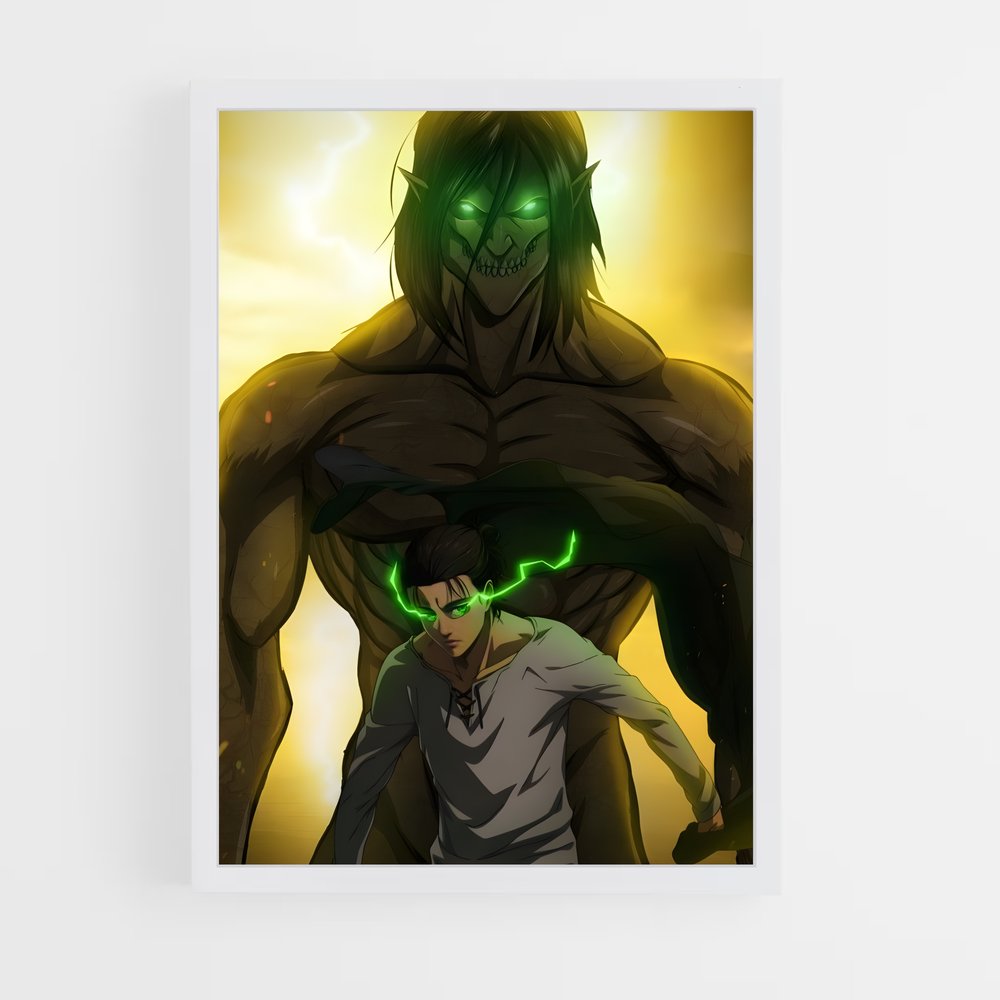 ap-eren yeager-3 cadre Blanc