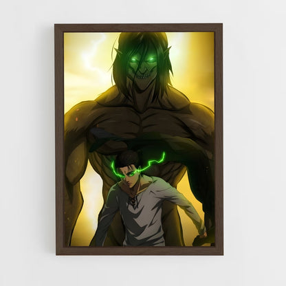 ap-eren yeager-3 cadre Bois foncé