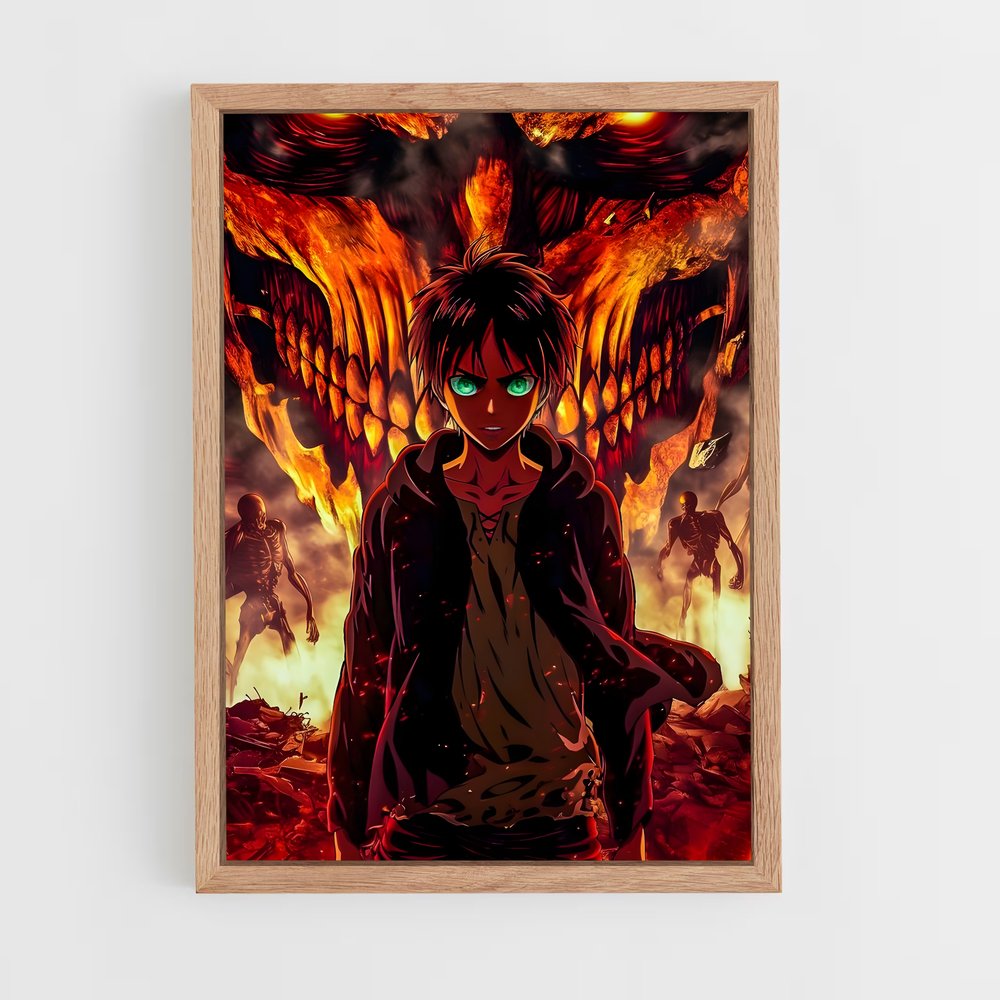 ap-eren yeager-4 cadre Bois clair
