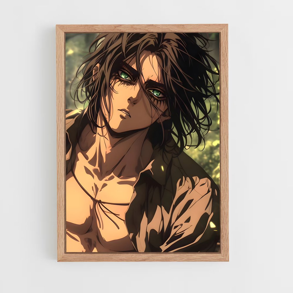ap-eren yeager-5 cadre Bois clair