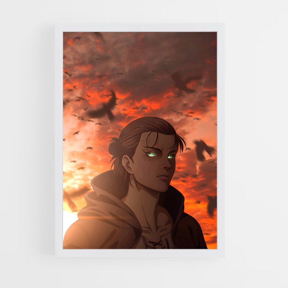 ap-eren yeager-8 cadre Blanc