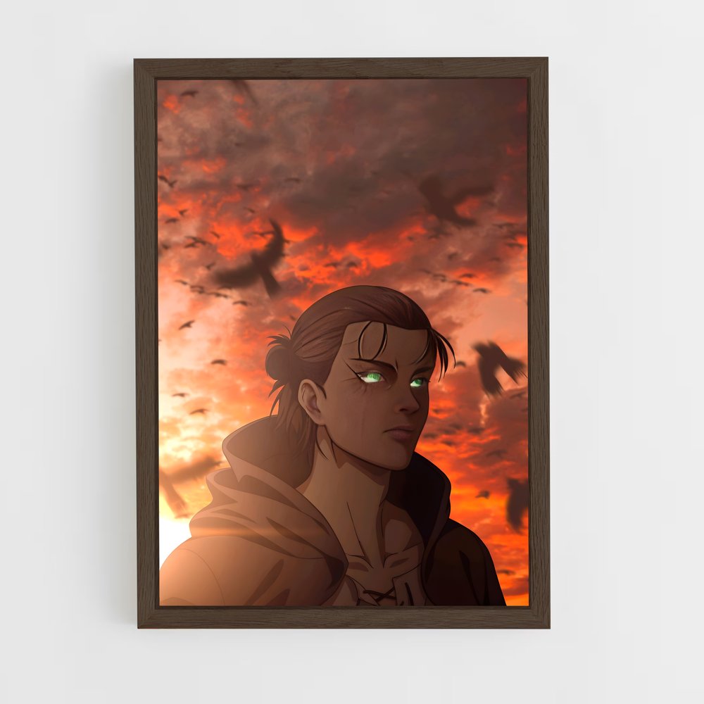 ap-eren yeager-8 cadre Bois foncé