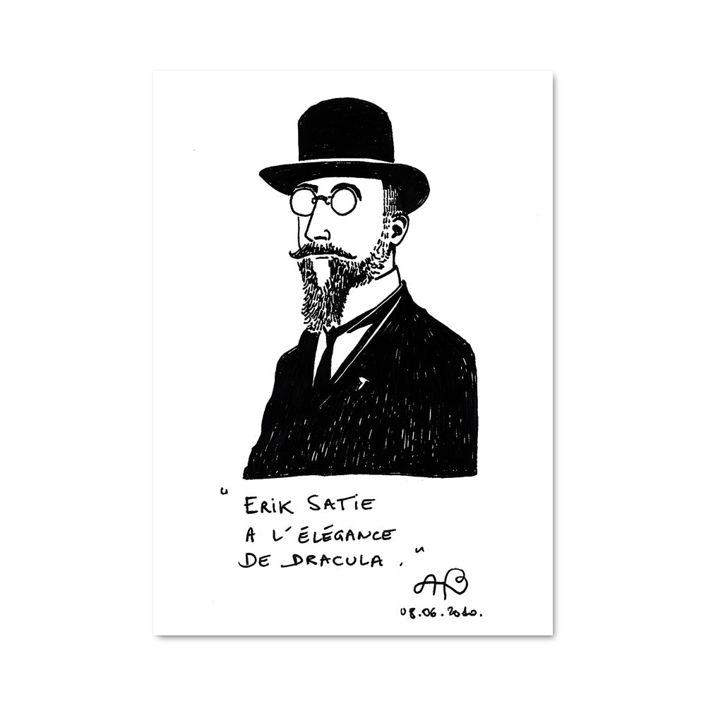 Poster Satie en Chapeau