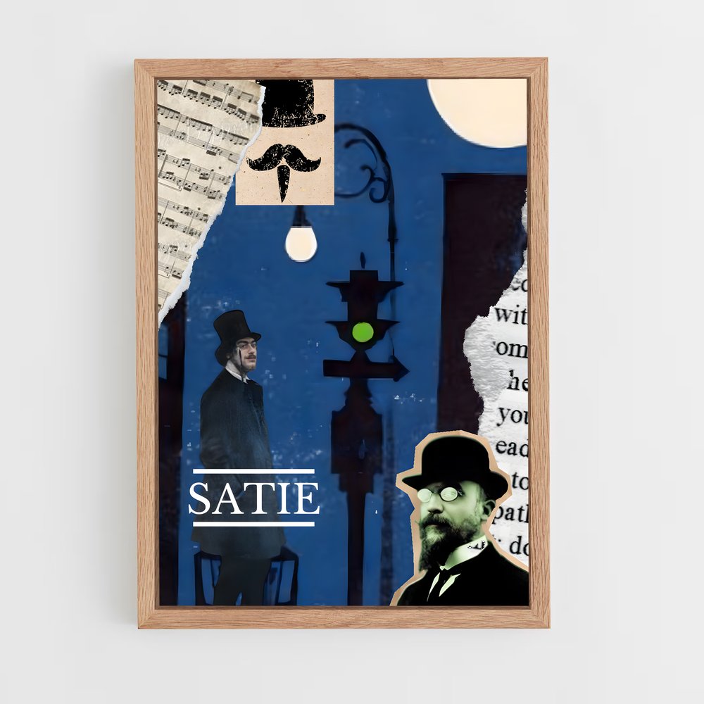 ap-erik satie-3 cadre Bois clair