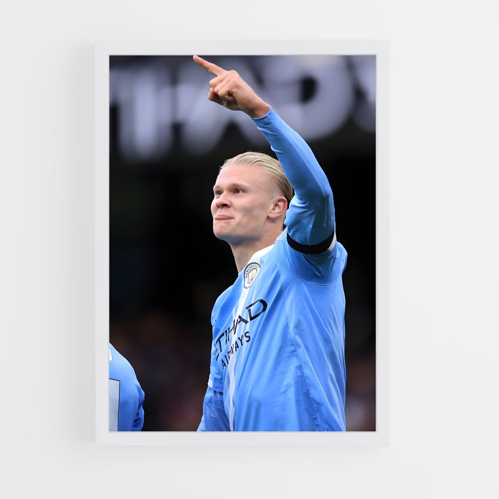 ap-erling haaland-10 cadre Blanc