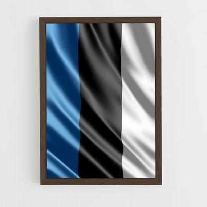 ap-estonia flag-3 cadre Bois foncé