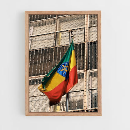 ap-ethiopia flag-2 cadre Bois clair