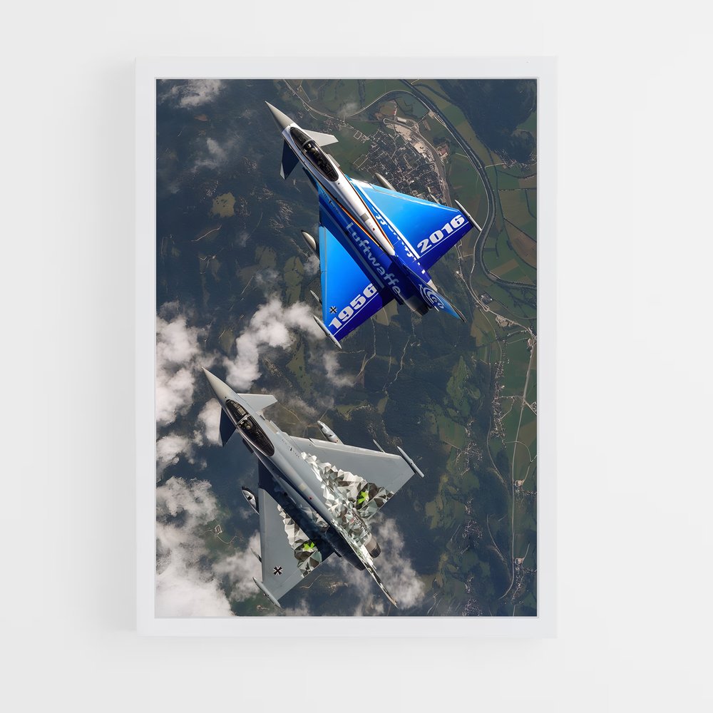 ap-eurofighter typhoon-6 cadre Blanc