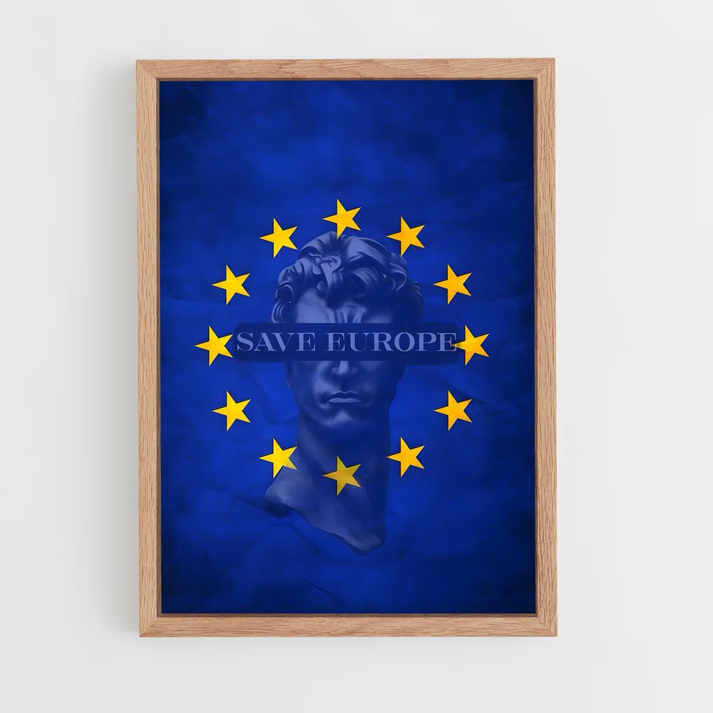 ap-european union flag-2 cadre Bois clair