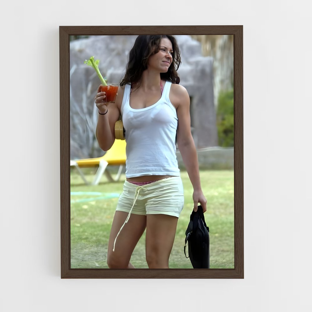 ap-evangeline lilly-6 cadre Bois foncé
