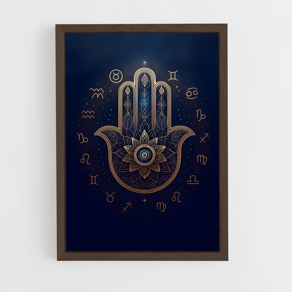 ap-evil eye-1 cadre Bois foncé