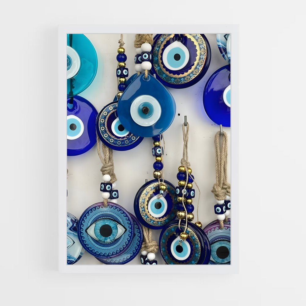 ap-evil eye-14 cadre Blanc
