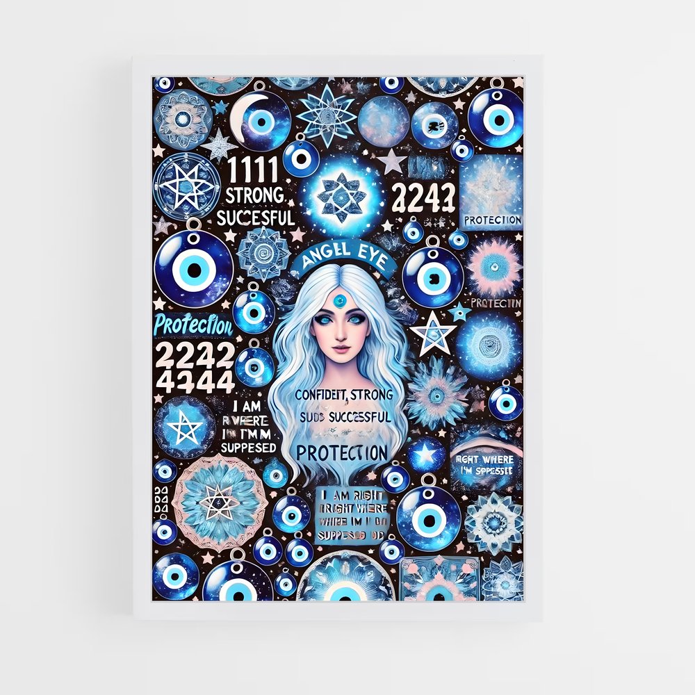 ap-evil eye-17 cadre Blanc