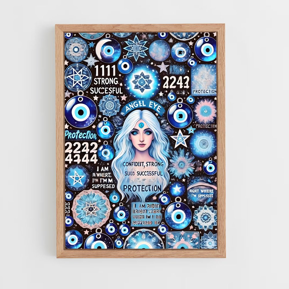 ap-evil eye-17 cadre Bois clair