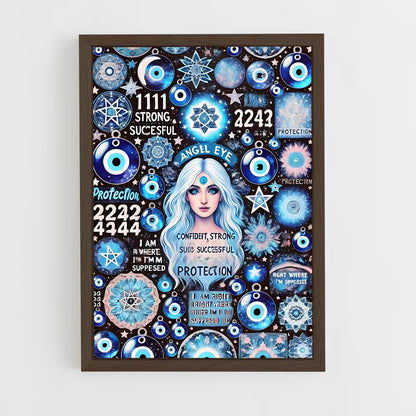 ap-evil eye-17 cadre Bois foncé