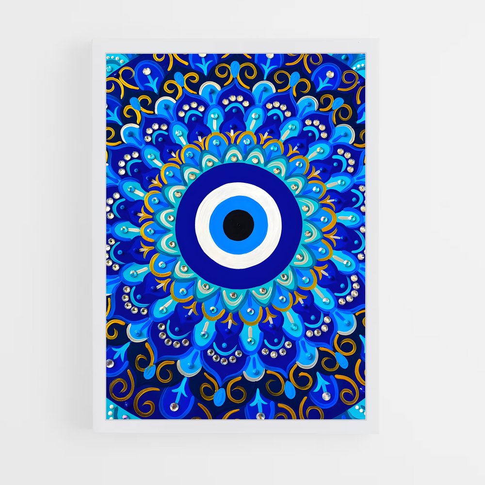 ap-evil eye-7 cadre Blanc