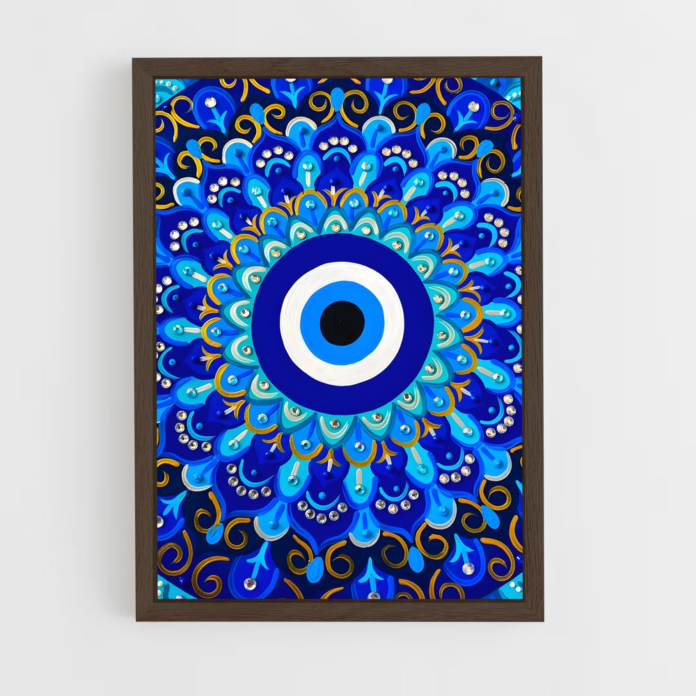 ap-evil eye-7 cadre Bois foncé