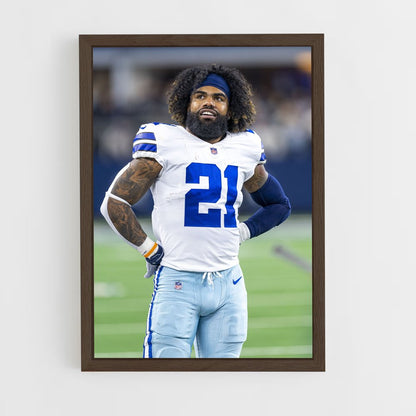 ap-ezekiel elliott-1 cadre Bois foncé