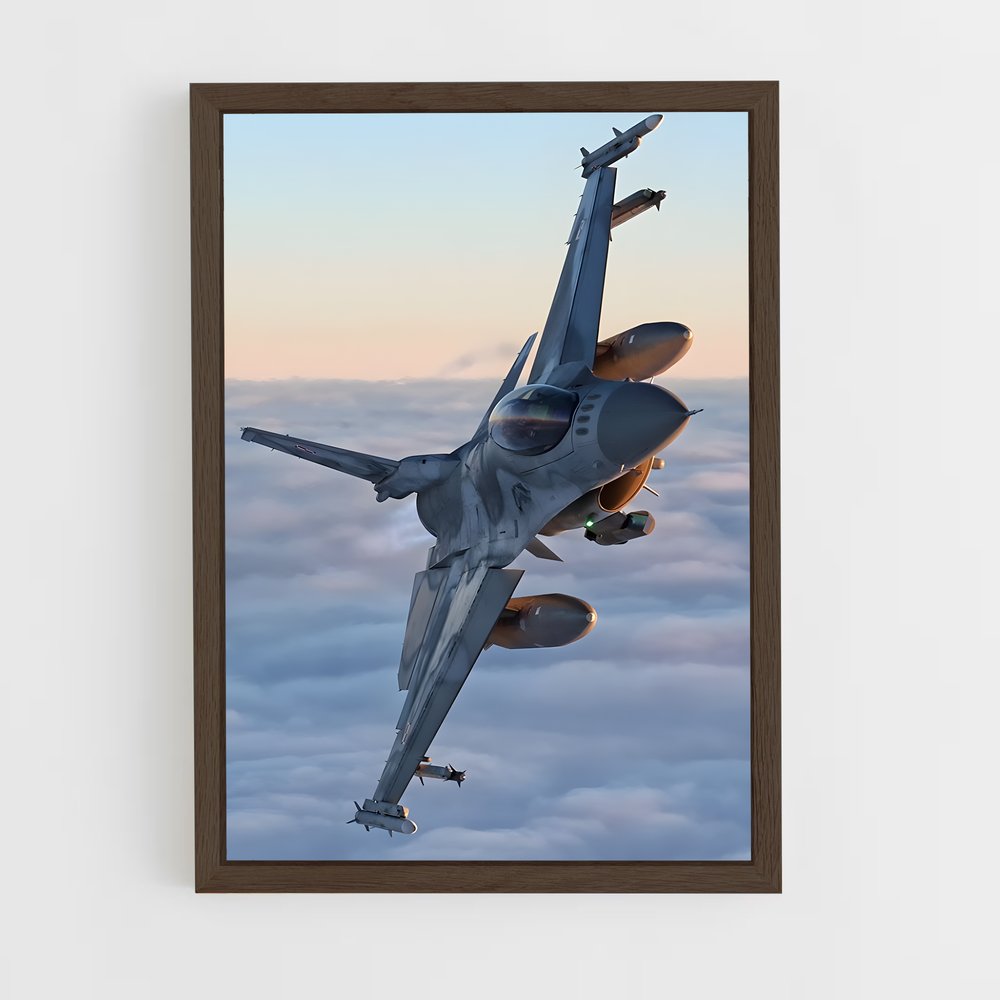 ap-f-16 falcon-1 cadre Bois foncé