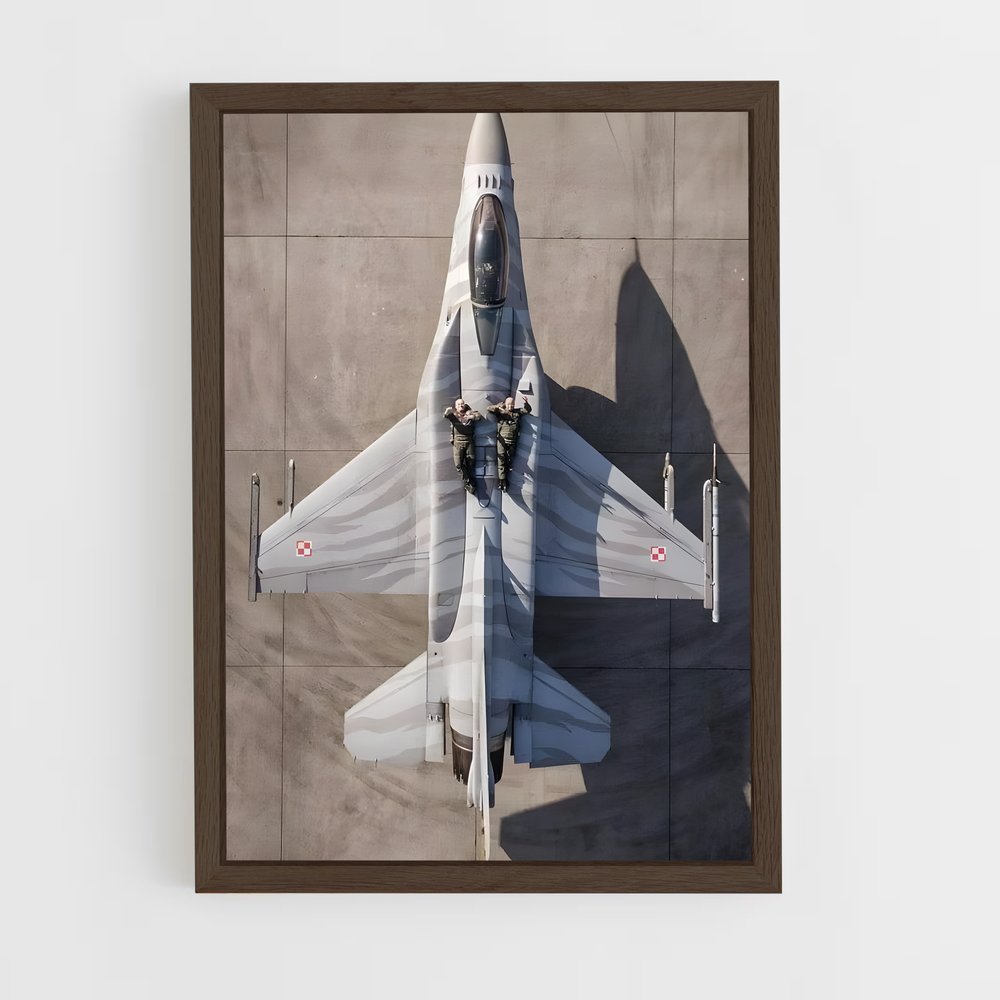ap-f-16 falcon-8 cadre Bois foncé