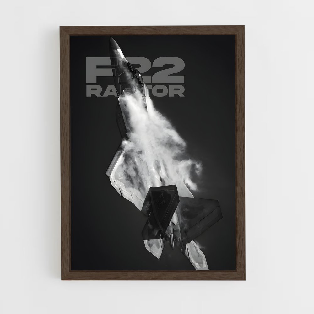 ap-f-22 raptor-1 cadre Bois foncé