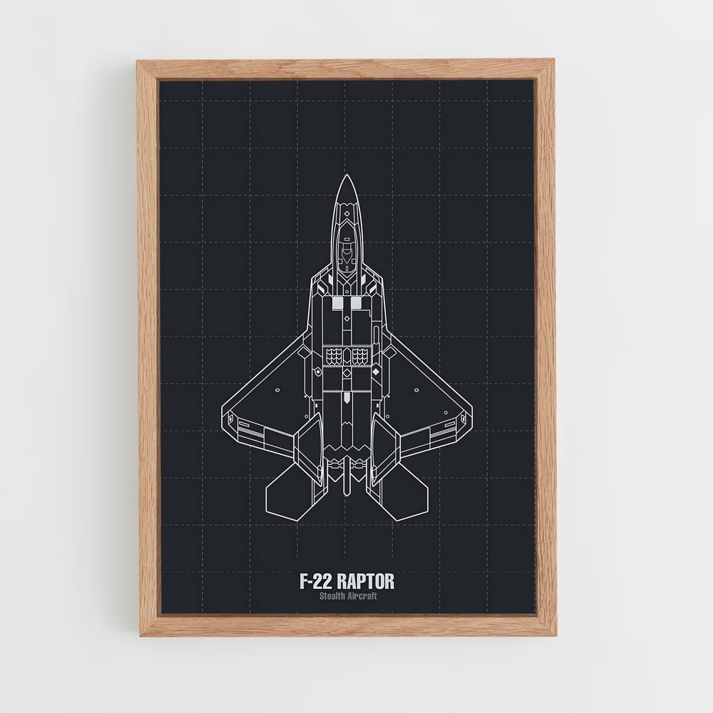 ap-f-22 raptor-10 cadre Bois clair